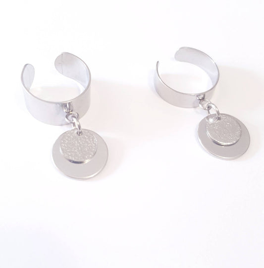 Bague Acier 2 pendentifs