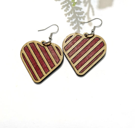 Boucles d'oreilles coeur 3D