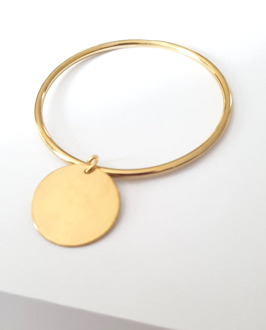 Bracelet jonc Acier Inoxydable Or