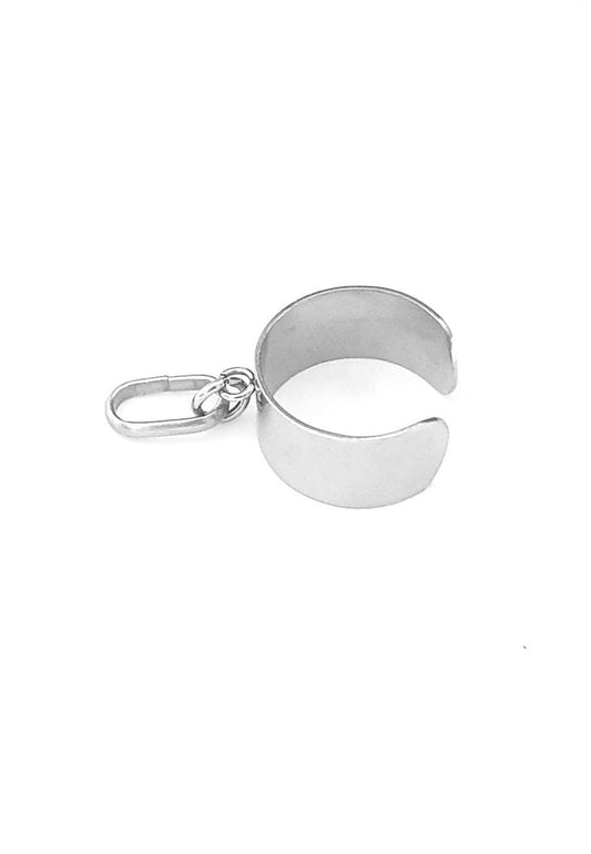 Bague breloque acier inoxydable argent ajustable, bague femme idée cadeau Noël, femme, fille, jeune, ado