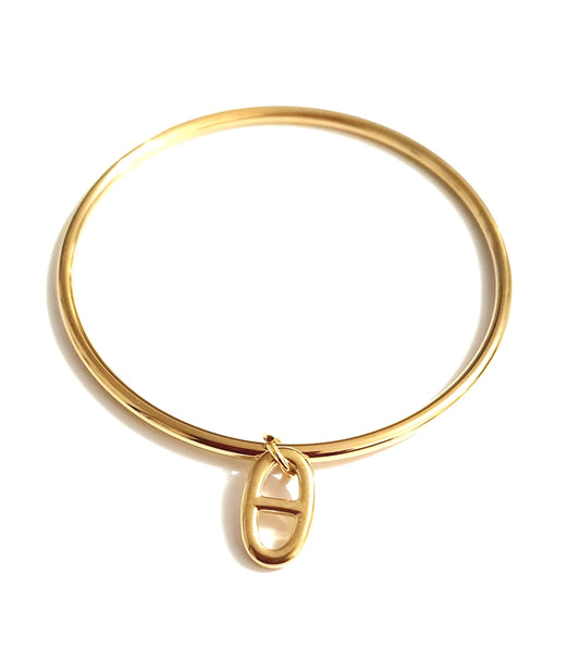 Jonc plaqué Or, maille marine