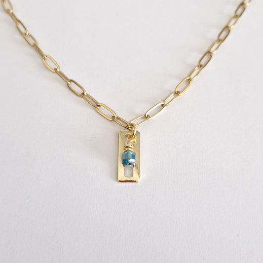 Collier pendentif rectangle