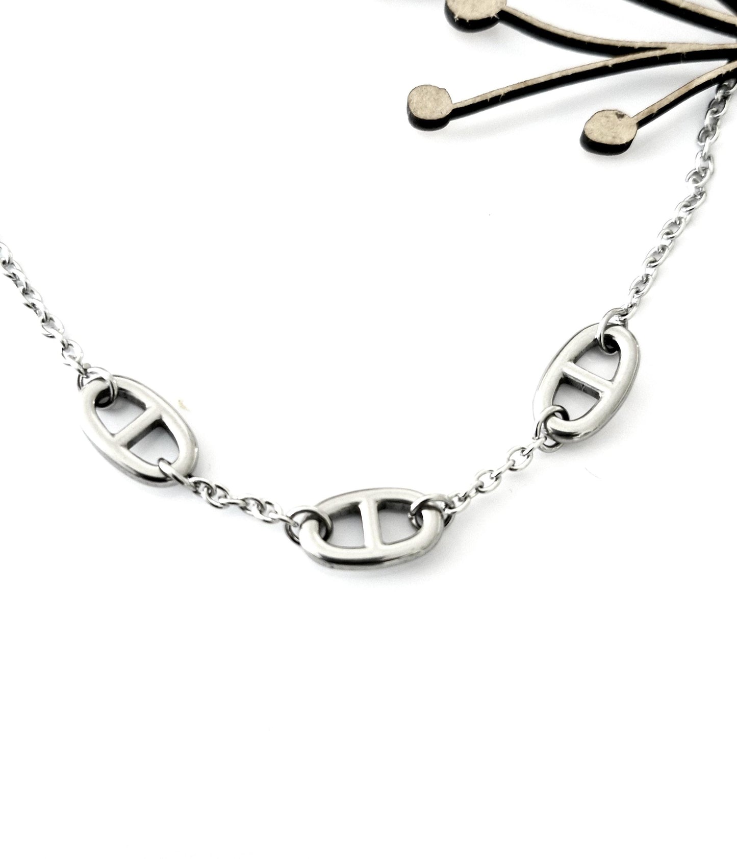 Collier mailles d'ancre marine en Acier Inoxydable