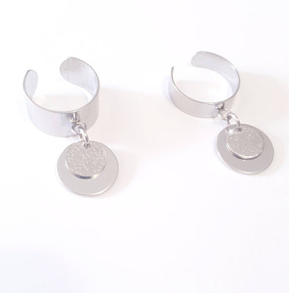 Bague Acier 2 pendentifs