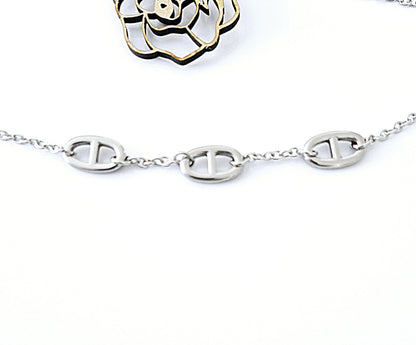 Collier mailles d'ancre marine en Acier Inoxydable