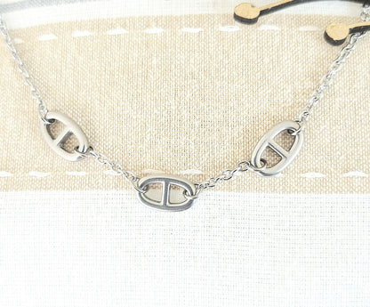 Collier mailles d'ancre marine en Acier Inoxydable