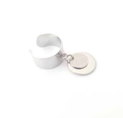 Bague Acier 2 pendentifs
