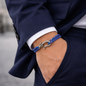 Bracelet homme paracorde bleue