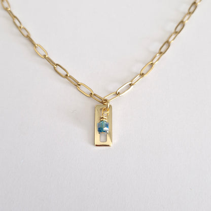 Collier pendentif rectangle