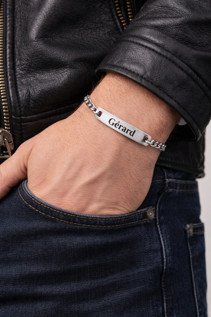 Gourmette homme à personnaliser